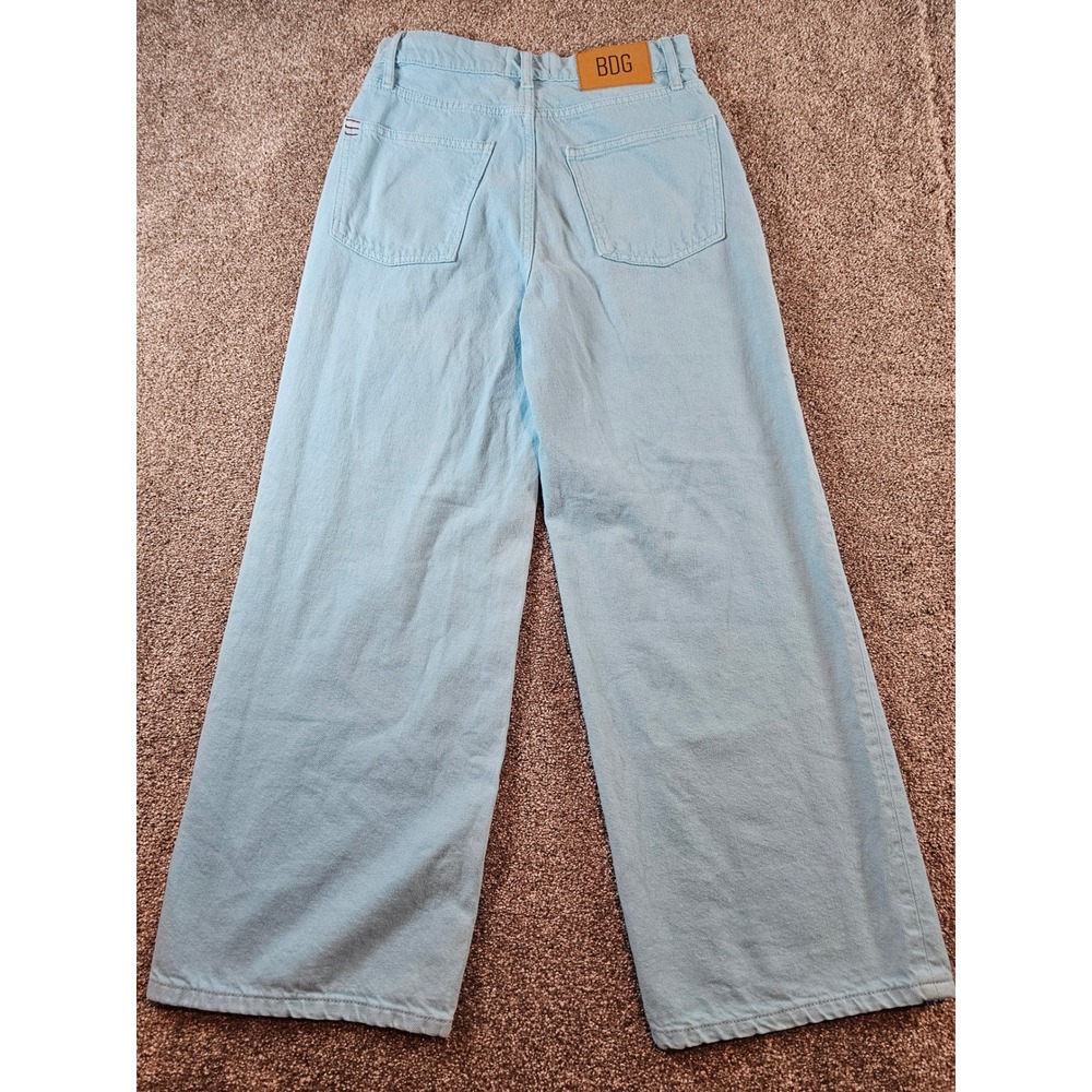 BDG Urban Outfitters High & Wide Leg Jeans Light Blue Wash Denim Size 27 - Picture 2 of 16